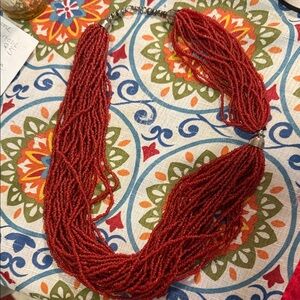 Elegant Vintage Red Coral  Necklace